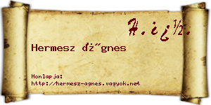 Hermesz Ágnes névjegykártya